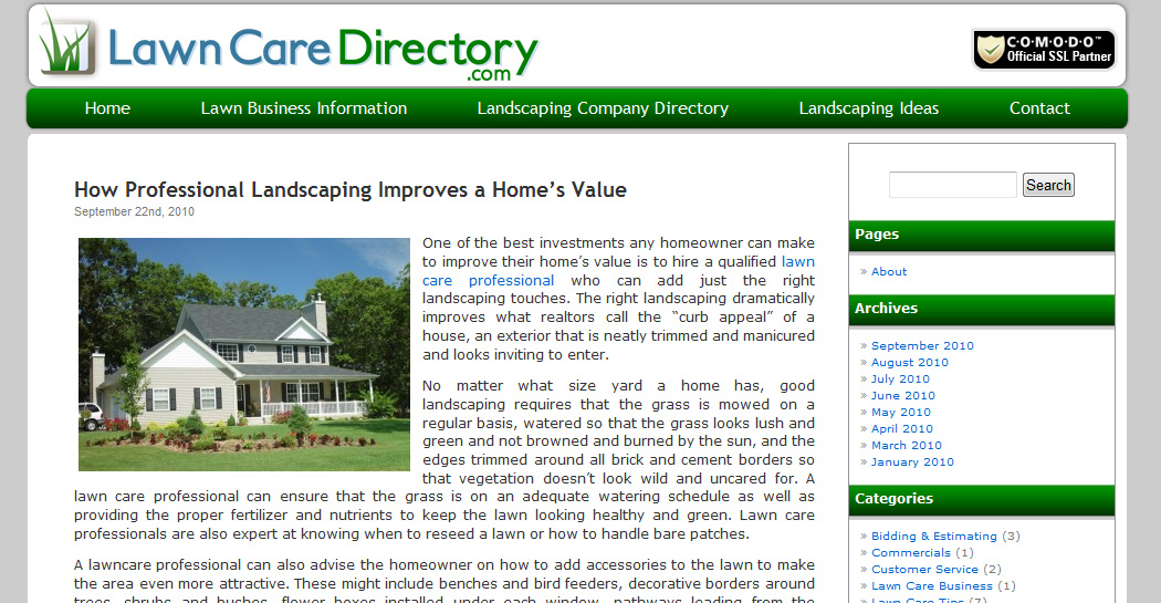  Lawn Care Directory Blog Bluetera Web Design In Winston Salem 